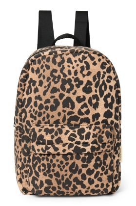 STUDIO NOOS - Cotton Midi BACKPACK - batôžtek s predným vreckom | Brown Leopard