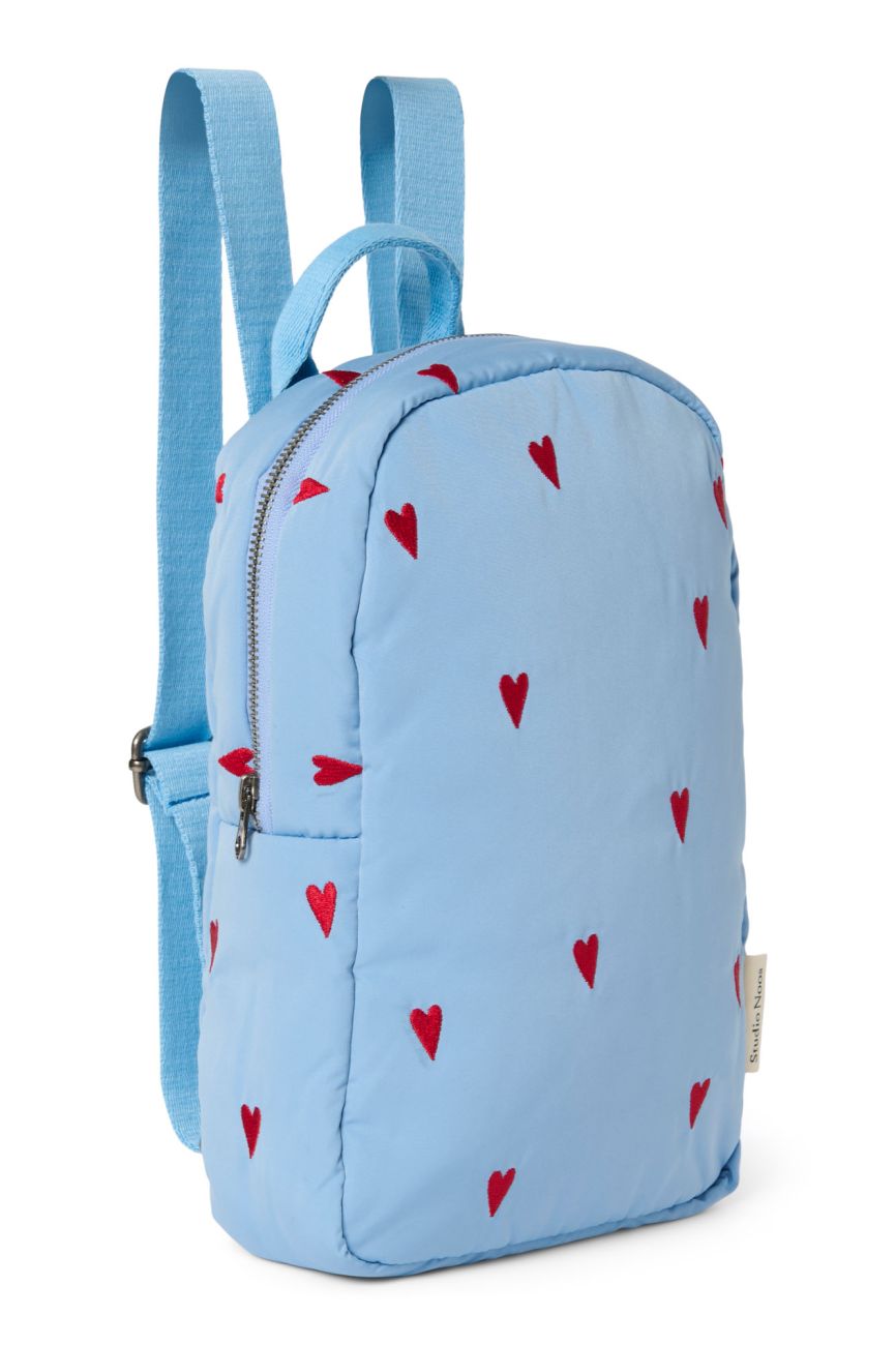 STUDIO NOOS - Puffy Mini BACKPACK - batůžek | Light Blue Hearts