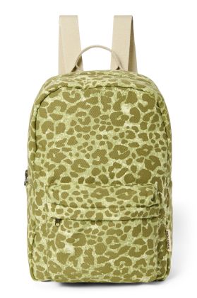 STUDIO NOOS - Cotton Midi BACKPACK - batôžtek s predným vreckom | Green Leopard