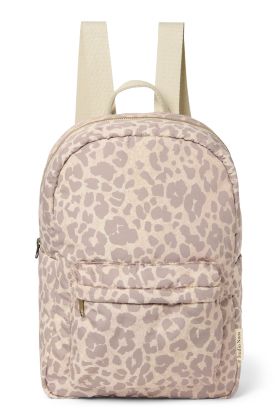 STUDIO NOOS - Puffy Midi BACKPACK - batôžtek s predným vreckom | Cream Leopard