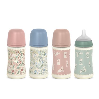 SUAVINEX | Dojčenská fľaša WONDERLAND NEW 270ml FYZIOL PRŮTOK M