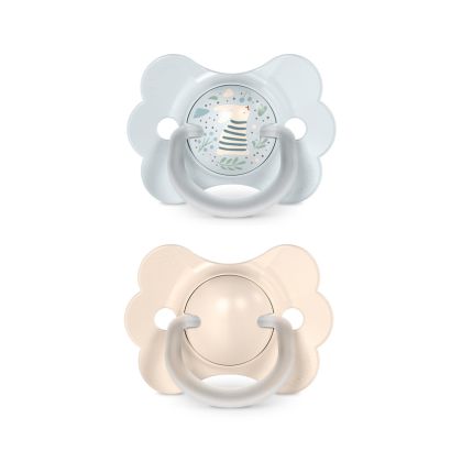 SUAVINEX | Dudlík SX PRO fyziologický 2 ks BUTTERFLY WONDERLAND NEW 0/6m - modrý králík+ krémový