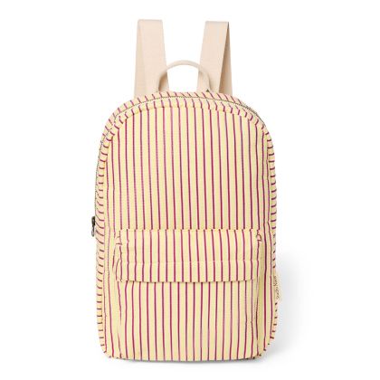 STUDIO NOOS - Poplin Midi BACKPACK - batůžek - přední kapsa | Butter Yellow Stripped
