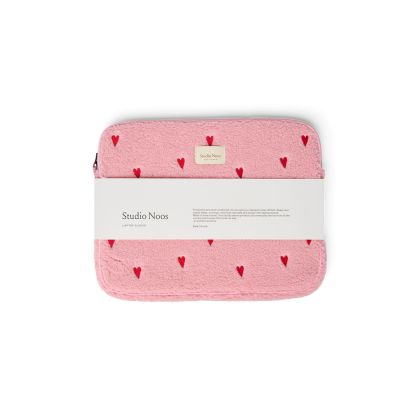 STUDIO NOOS - Teddy OBAL na Laptop 15´| Light Pink Hearts