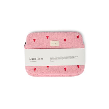 STUDIO NOOS - Teddy OBAL na Laptop 13´| Light Pink Hearts