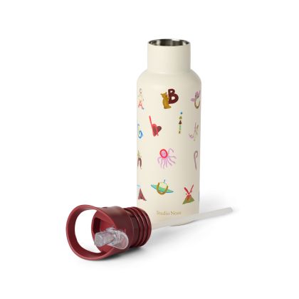 Studio Noos Nerezová Láhev na nápoj Medium 500ml l Abeceda