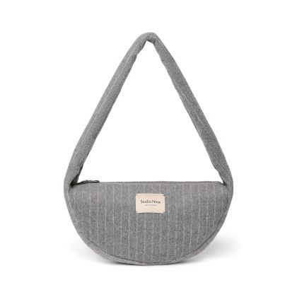 STUDIO NOOS - Flannel Chalkstripe Mini Cross Body bag | Light Grey