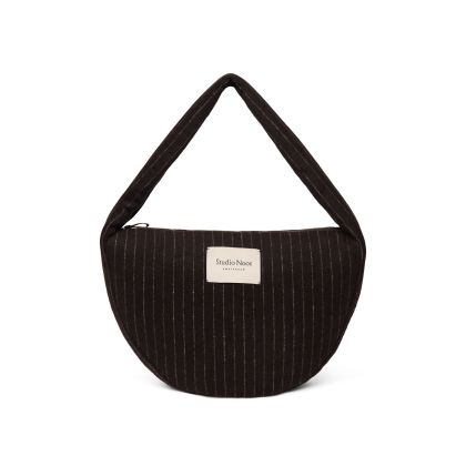 STUDIO NOOS - Flannel Chalkstripe Cross Body bag | Brown