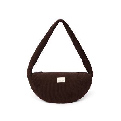 STUDIO NOOS - RIB Puffy Mini Cross Body Bag | Dark Brown
