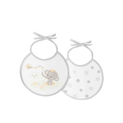 INTERBABY | PODBRADNÍK SLONÍK 20×20 cm – 2 ks – sivý