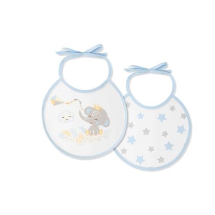 INTERBABY | PODBRADNÍK SLONÍK 20×20 cm – 2 ks – modrý