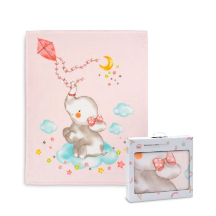 INTERBABY | DEKA SLONÍK 110X140 - RŮŽOVÁ