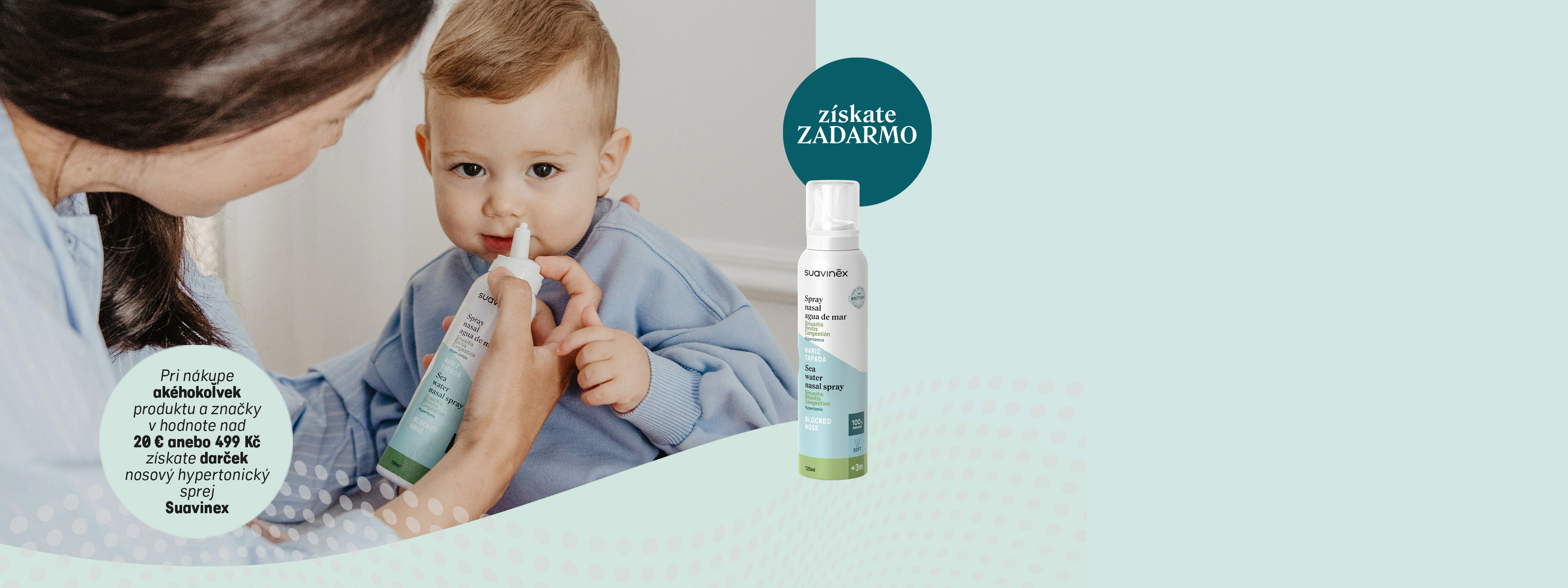 Suavinex hypertonický sprej - darček zdarma 