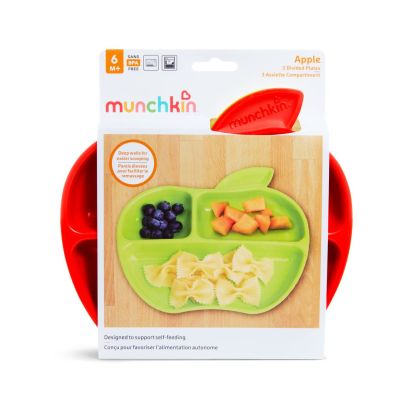 Munchkin Set barevných talířů jablko, 3ks
