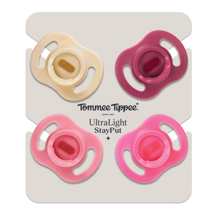 Tommee Tippee Silikonový Dudlík Ultra-light 6-18m, 4 ks, GIRL