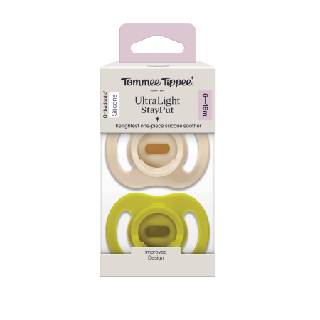 Tommee Tippee Silikonový Dudlík Ultra-light 6-18m, 2 ks - více barevných variant