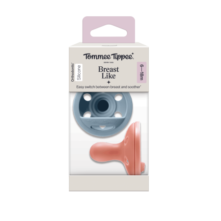 Tommee Tippee Silikonový Dudlík Breast-like 6-18m, 2 ks 