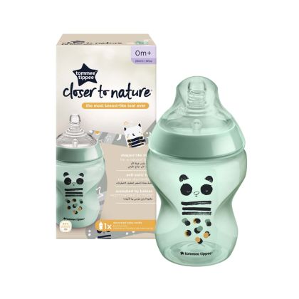 Tommee Tippee CTN Kojenecká Lahev ANTI-COLIC Pomalý Průtok 260 ml 0m+, Pip the panda