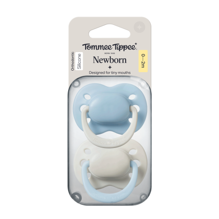 Tommee Tippee Newborn silikonový dudlík 0-2m, 2 ks, BOY, více barevných variant