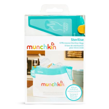 Munchkin Uzavíratelné sterlizační sáčky do mikrovlnky, 6 ks 