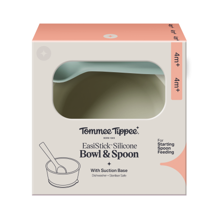 Tommee Tippee Silikonová mistička s přísavkou a lžičkou, zelená
