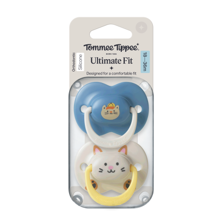 Tommee Tippee Ultimate Fit DECO silikonový dudlík 18-36 m, 2 ks, BOY, více barevných variant