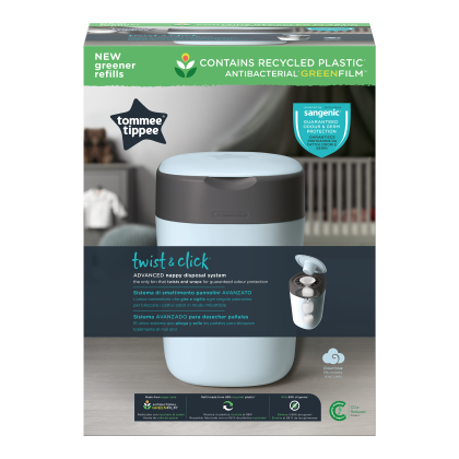 Poškozený obal - Tommee Tippee Twist & Click Koš Na Pleny, Modrý