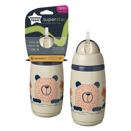 Tommee Tippee Superstar Netekoucí Sportovní hrnek 266 ml 12m+, Šedá