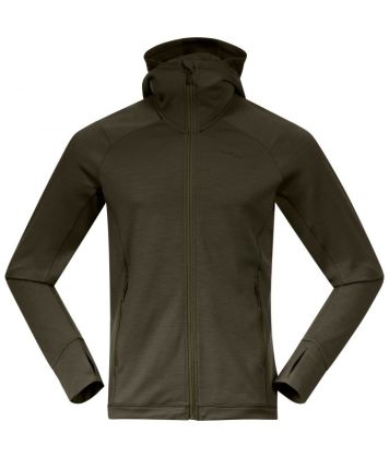 Bunda Bergans Ulstein Wool Hood Dark Green Mud