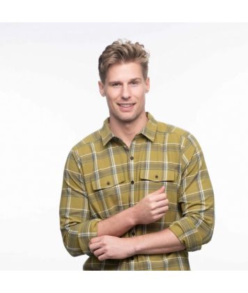 Košile Bergans Tovdal Olive Green/Dark Green Mud Check