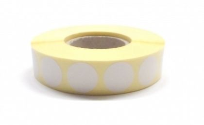 Zálepky na terče 19 mm, Bílá