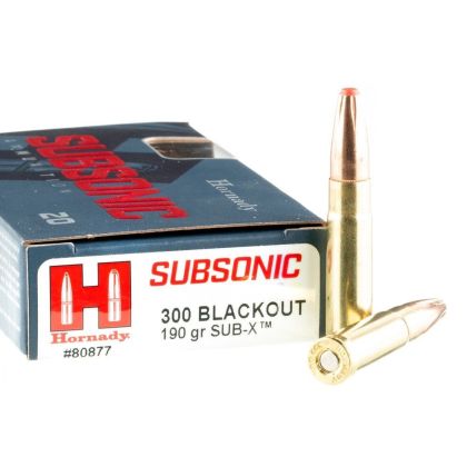 Náboj Hornady .300 Blackout Subsonic, 190gr/12,3g, SUB-X