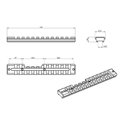 Picatinny lišta JK Nástroje pro CZ 457