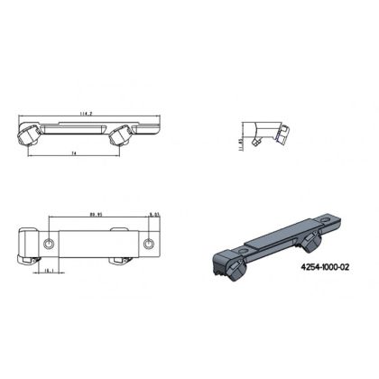 QD (rychloupínací) základna JK Nástroje Blaser, Krátká