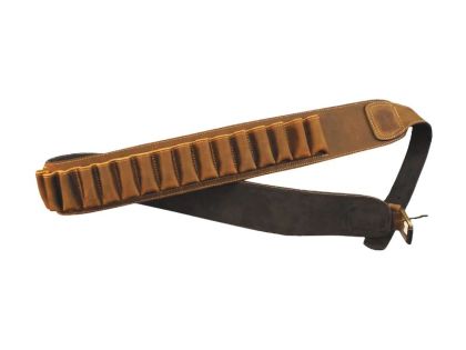 Kožený nábojový pás Artipel, Hnědá