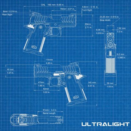 Pistole BUL SAS II Ultra Light G2 3.25