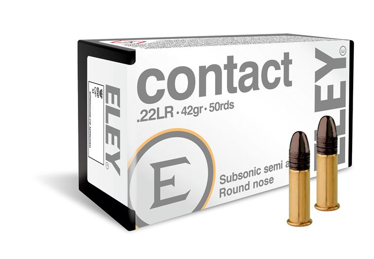 Náboj Eley .22 LR Contact, 42gr/2,7g, LRN