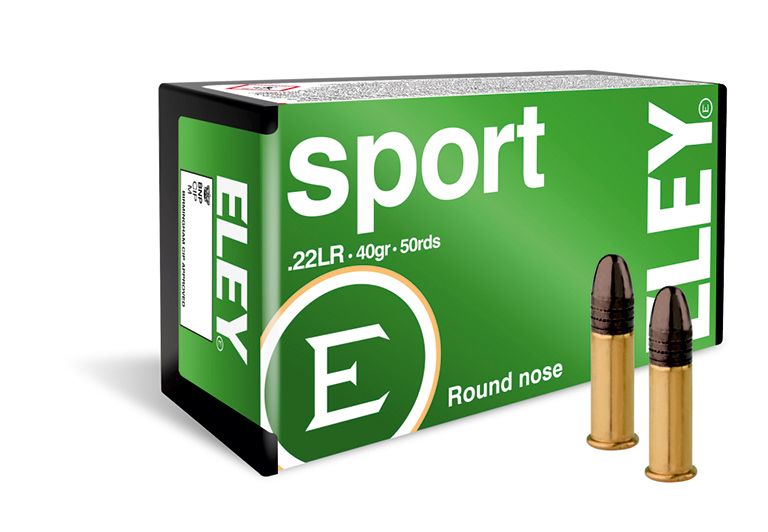 Náboj Eley .22 LR Sport, 40gr/2,56g, LRN