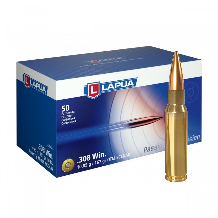 Náboj Lapua .308 Win Scenar, 167gr/10,85g, HPBT