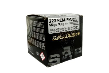 Náboj Sellier & Bellot .223 Rem Training, 55gr/3,6g, FMJ