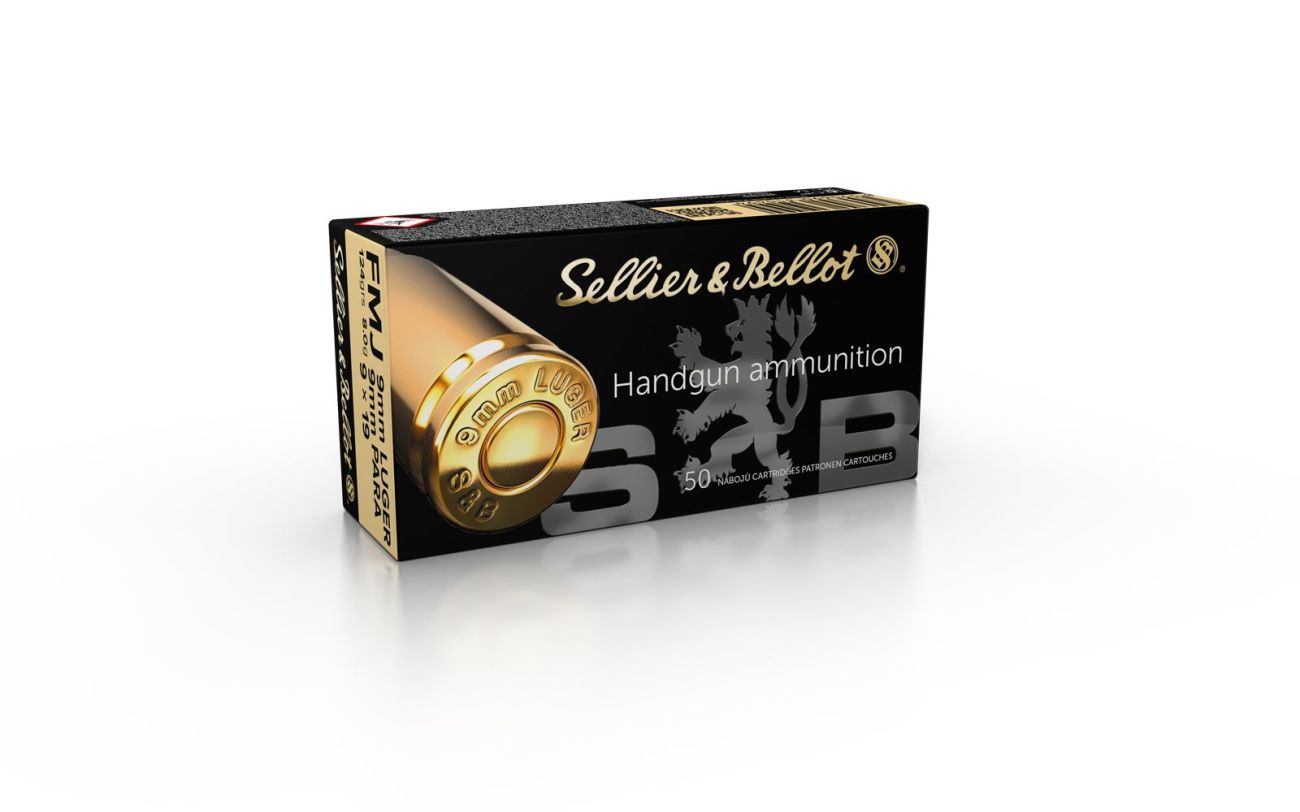 Náboj Sellier & Bellot 9mm Luger (9x19), 124gr/8g, FMJ