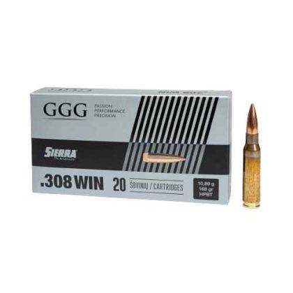 Náboj GGG .308 Win Sierra MatchKing, 168gr/10,9g, HPBT