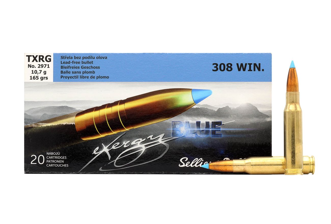 Náboj Sellier & Bellot .308 Win eXergy Blue, 165gr/10,7g, TXRG