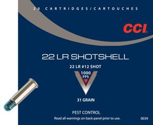 Náboj CCI .22 LR Shotshell, 31gr/2g, broky