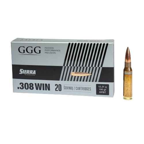 Náboj GGG .308 Win Sierra MatchKing, 190gr/12,3g, HPBT