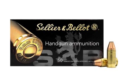 Náboj Sellier & Bellot 9mm Luger (9x19), 100gr/6,5g, SP