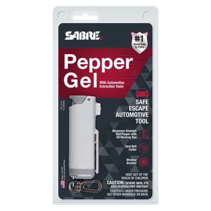 Pepřový sprej Sabre 3-IN-1 Pepper Gel, Šedá