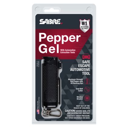 Pepřový sprej Sabre 3-IN-1 Pepper Gel, Černá