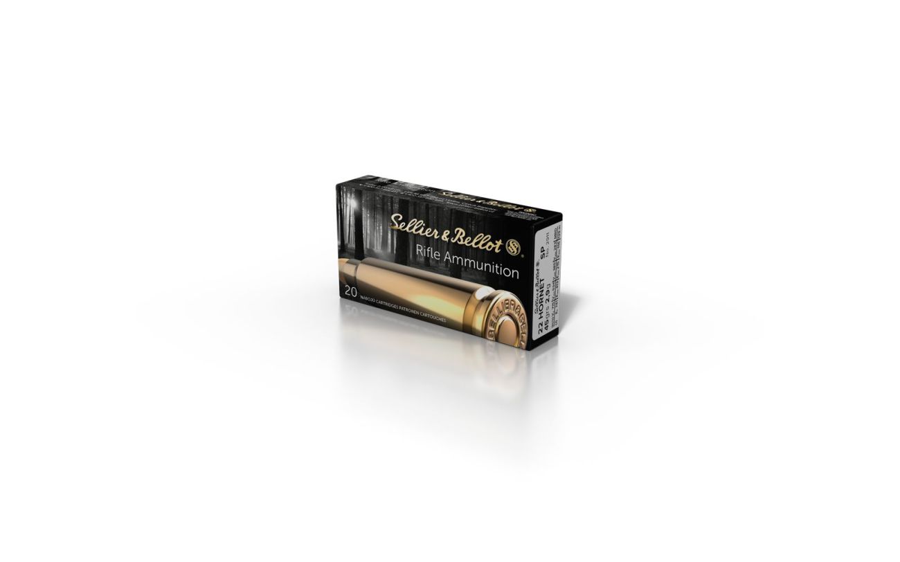 Náboj Sellier & Bellot .22 Hornet, 45gr/2,9g, SP