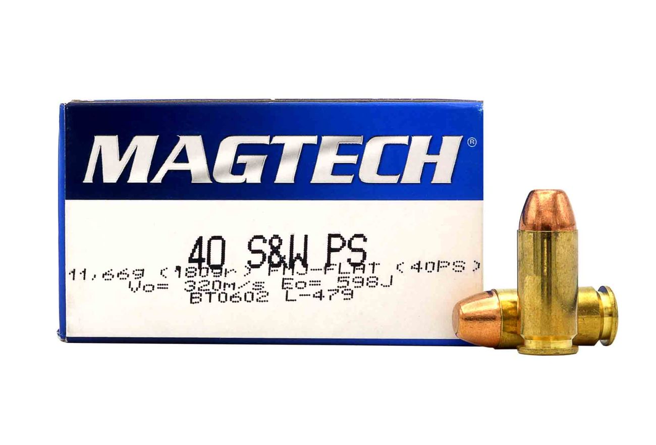 Náboj Magtech .40 S&W, 180gr/11,7g, FMJ Flat